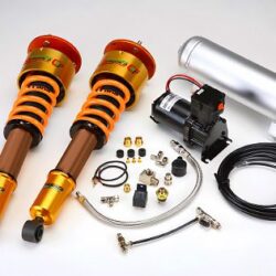 Aragosta 11K/8K Type S Suspension Kit w/ 4 Cup Lift & Pillowball Upper Mounts for R34 Nissan Skyline GT-R