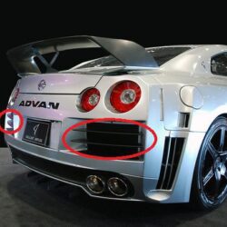 AbFlug Rear Bumper Left/Right Fin Set (Carbon) for 2009-19 Nissan GT-R [R35] 201418H0001